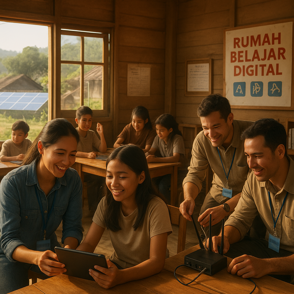 Inisiatif "Rumah Belajar Digital" untuk Pelajar di Daerah Blank Spot Internet