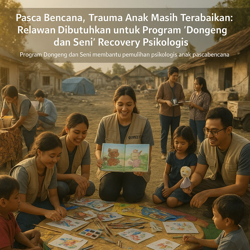 Pasca Bencana, Trauma Anak Masih Terabaikan: Relawan Dibutuhkan untuk Program 'Dongeng dan Seni' Recovery Psikologis