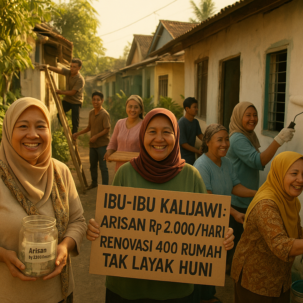 Ibu-ibu Kalijawi: Arisan Rp 2.000/Hari, Renovasi 400 Rumah Tak Layak Huni