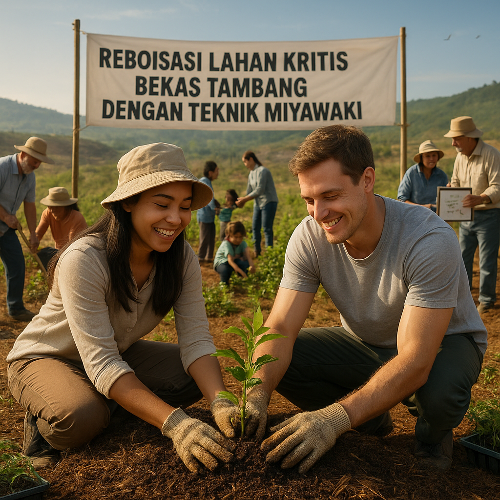 Reboisasi Lahan Kritis Bekas Tambang dengan Teknik 'Miyawaki'