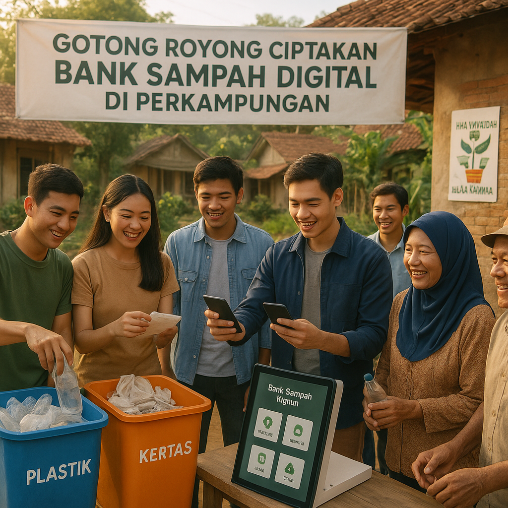 Gotong Royong Ciptakan Bank Sampah Digital di Perkampungan