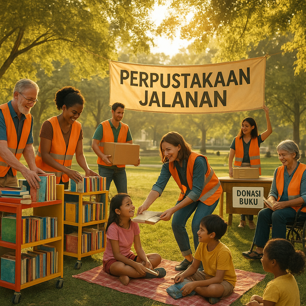 Perpustakaan Jalanan: Hadirkan Akses Buku di Lapangan dan Taman