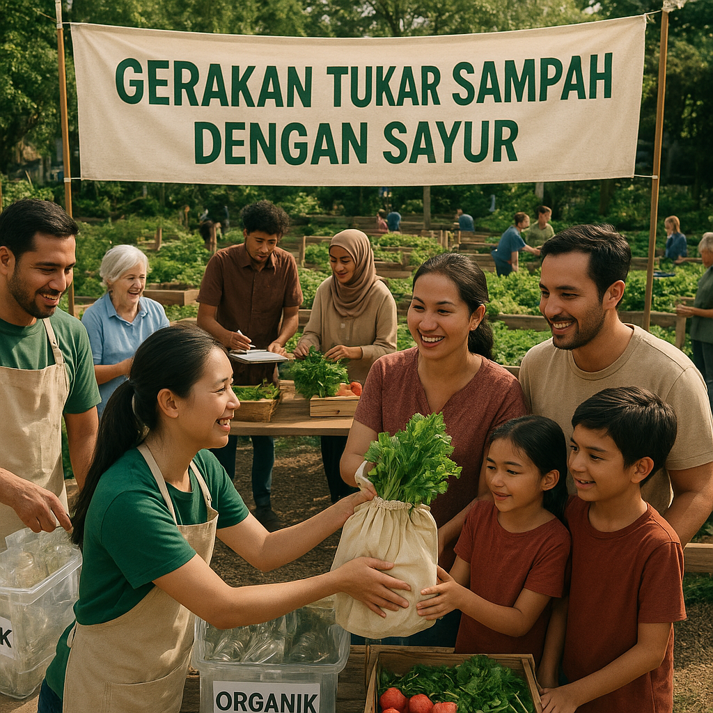 Gerakan 'Tukar Sampah dengan Sayur' untuk Ketahanan Pangan Keluarga