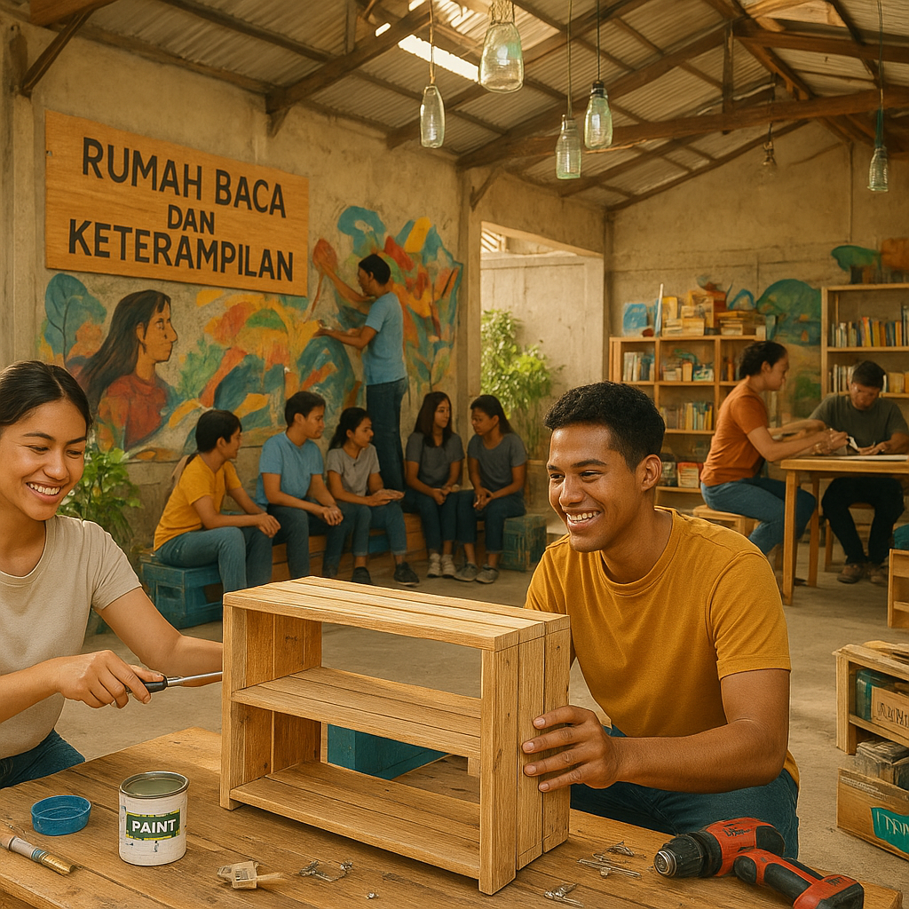 Rumah Baca dan Keterampilan: Bangun Pusat Belajar dari Barang Bekas