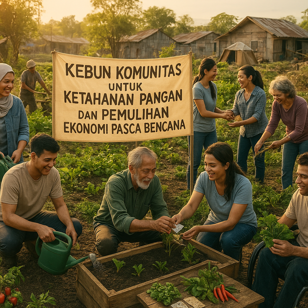 Kebun Komunitas untuk Ketahanan Pangan dan Pemulihan Ekonomi Pasca Bencana