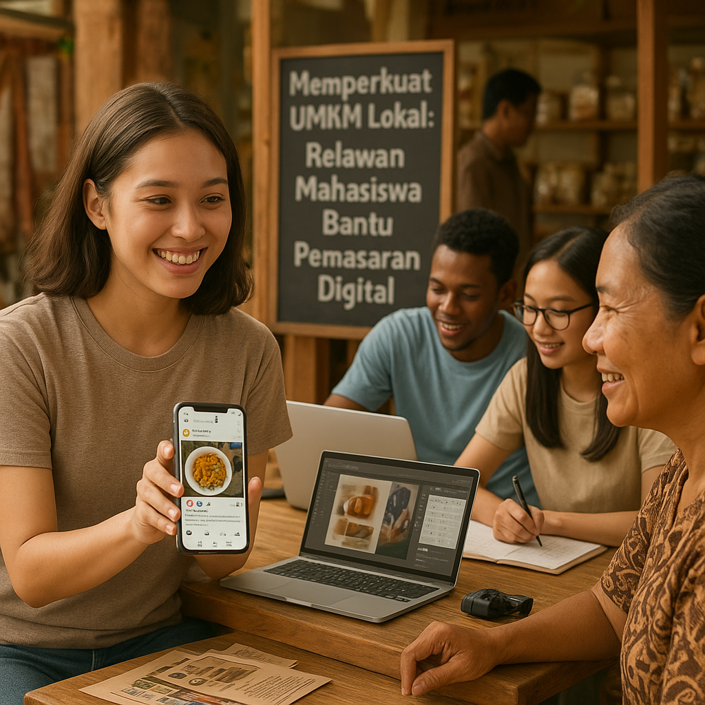Memperkuat UMKM Lokal: Relawan Mahasiswa Bantu Pemasaran Digital