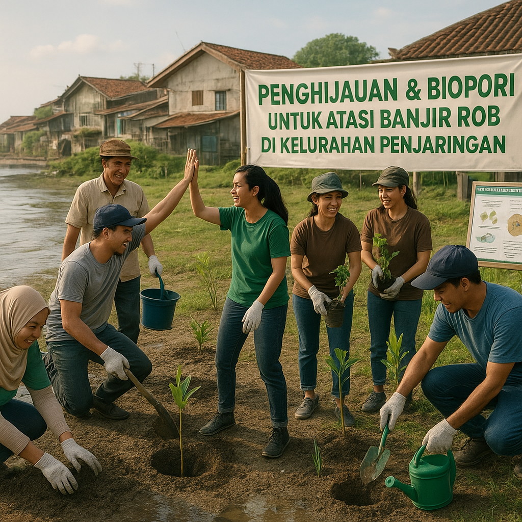 Penghijauan & Biopori untuk Atasi Banjir Rob di Kelurahan Penjaringan