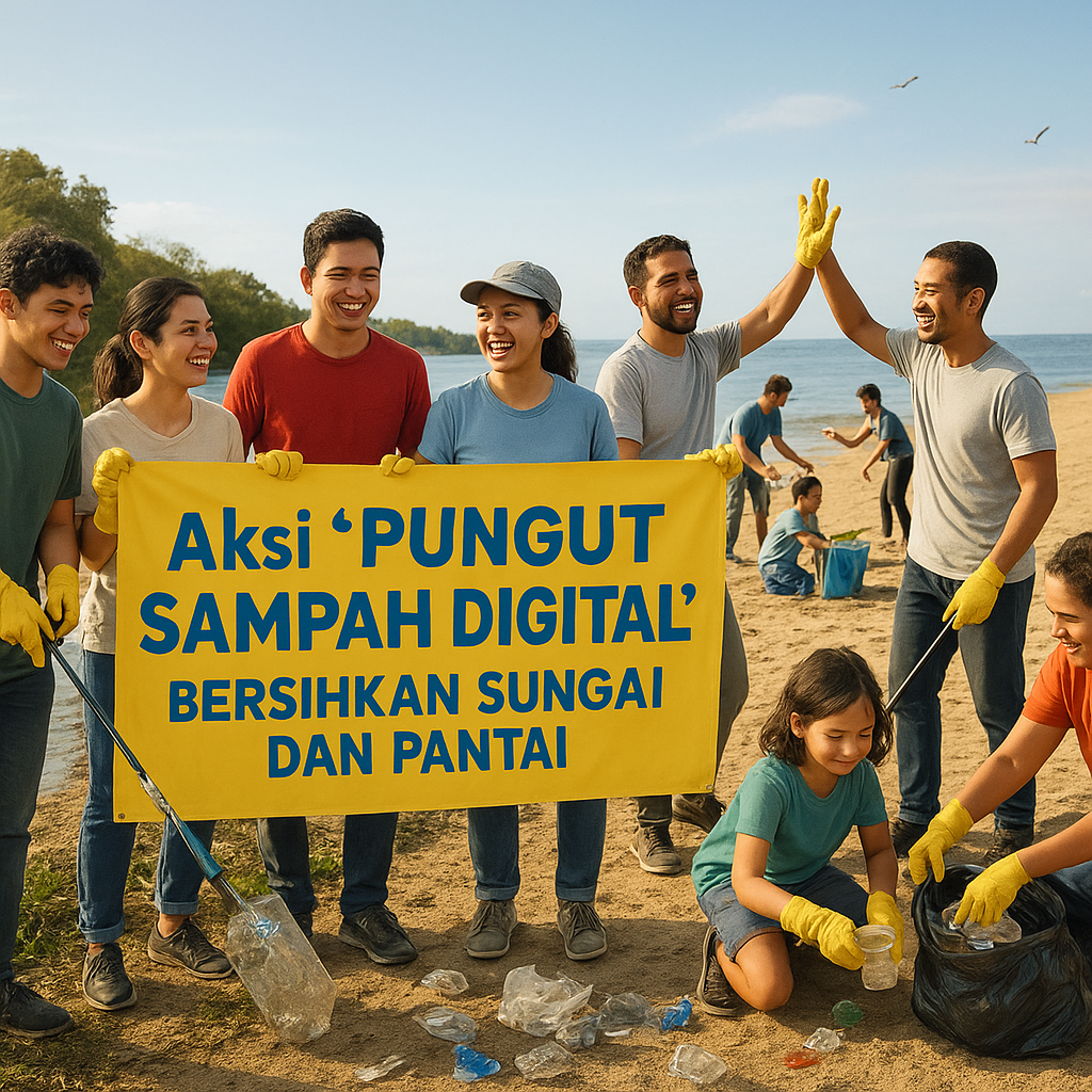 Aksi 'Pungut Sampah Digital': Bersihkan Sungai dan Pantai dari Sampah Plastik Akhir Pekan Ini