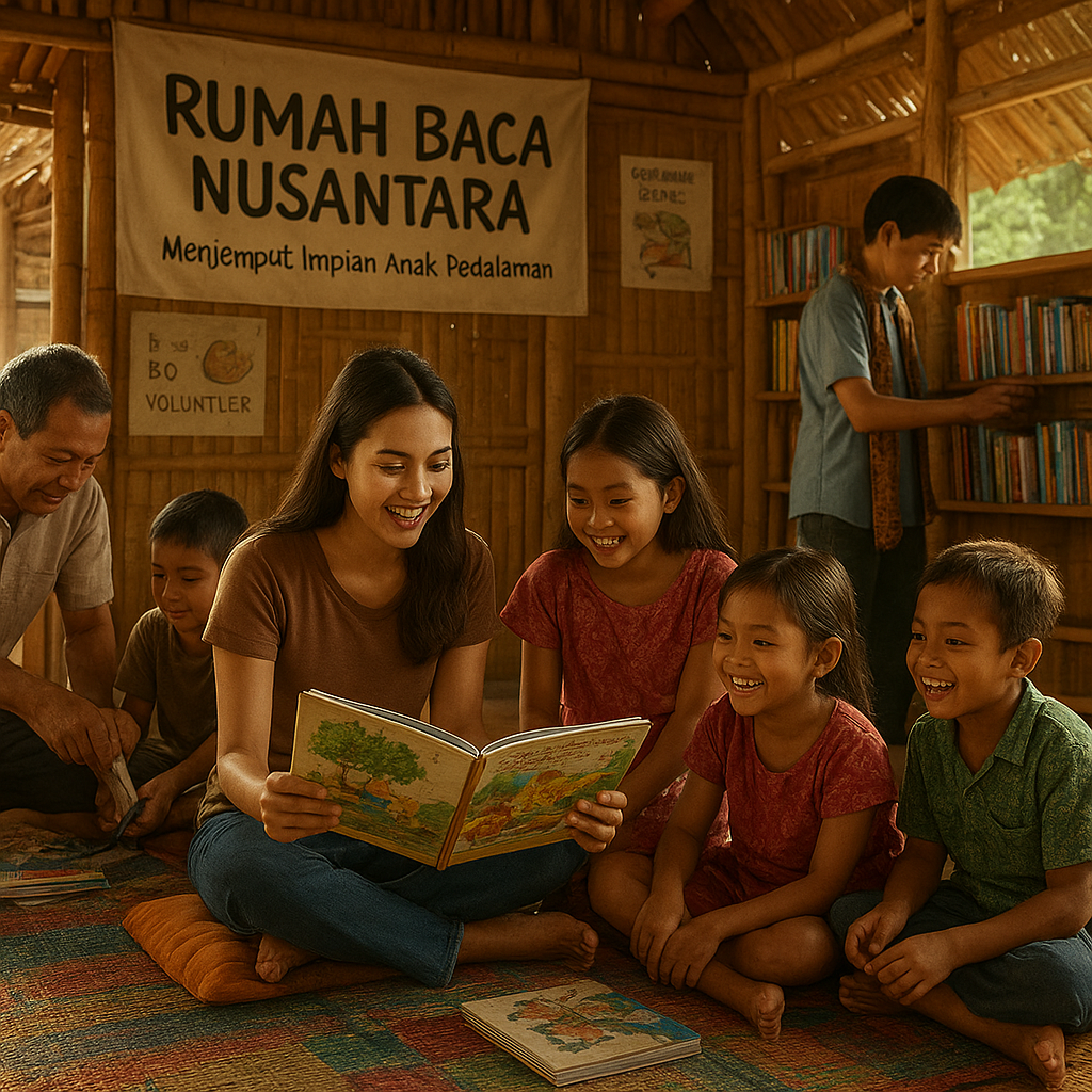 Rumah Baca Nusantara: Menjemput Impian Anak Pedalaman dengan Buku dan Dongeng