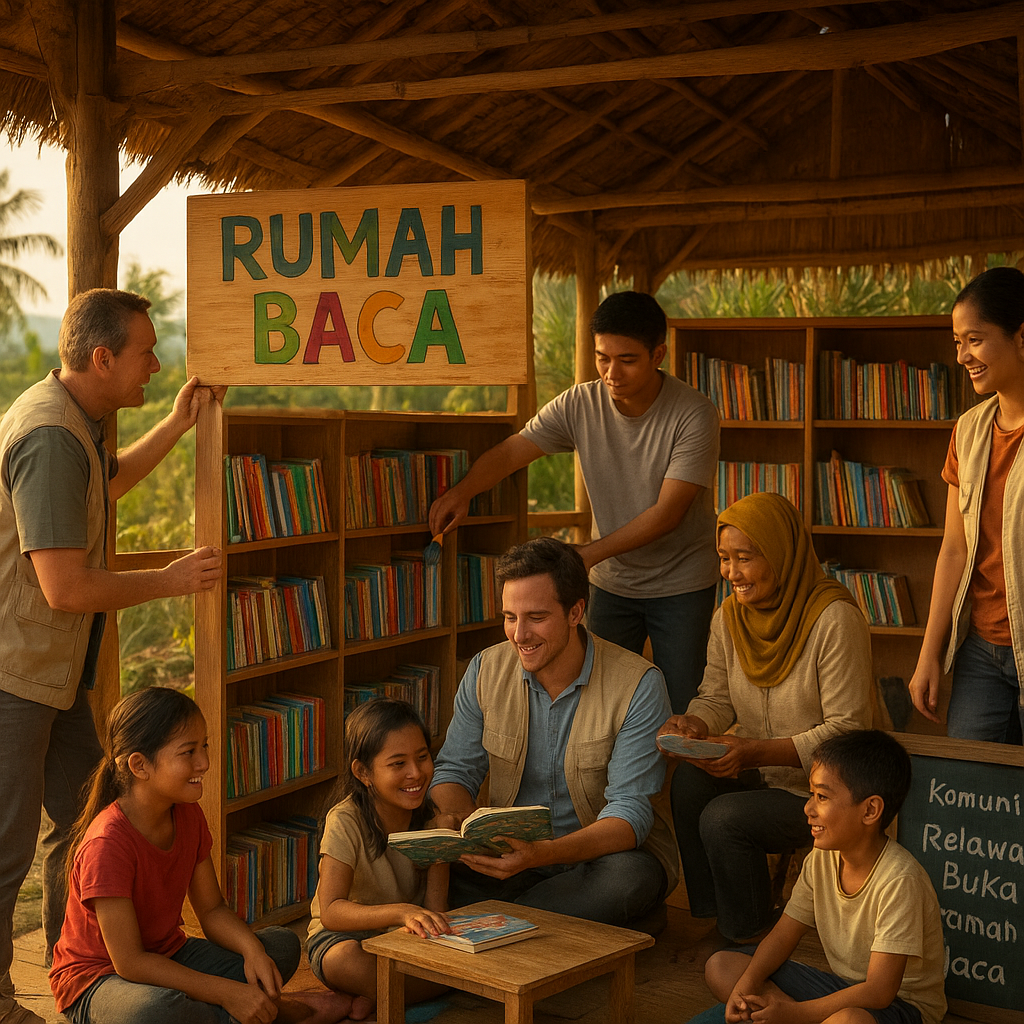 Komunitas Relawan Buka Rumah Baca untuk Anak-anak di Daerah 3T