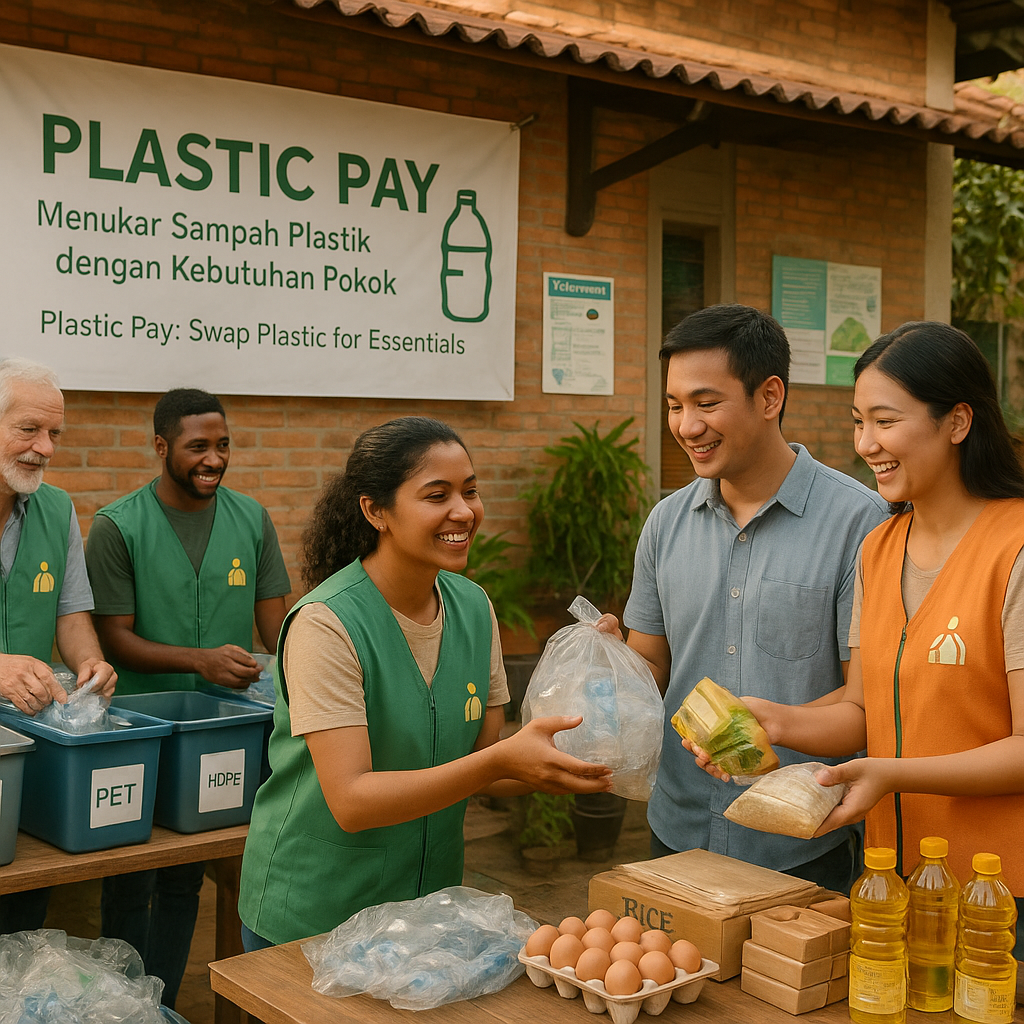 Gerakan 'Plastic Pay': Menukar Sampah Plastik dengan Kebutuhan Pokok