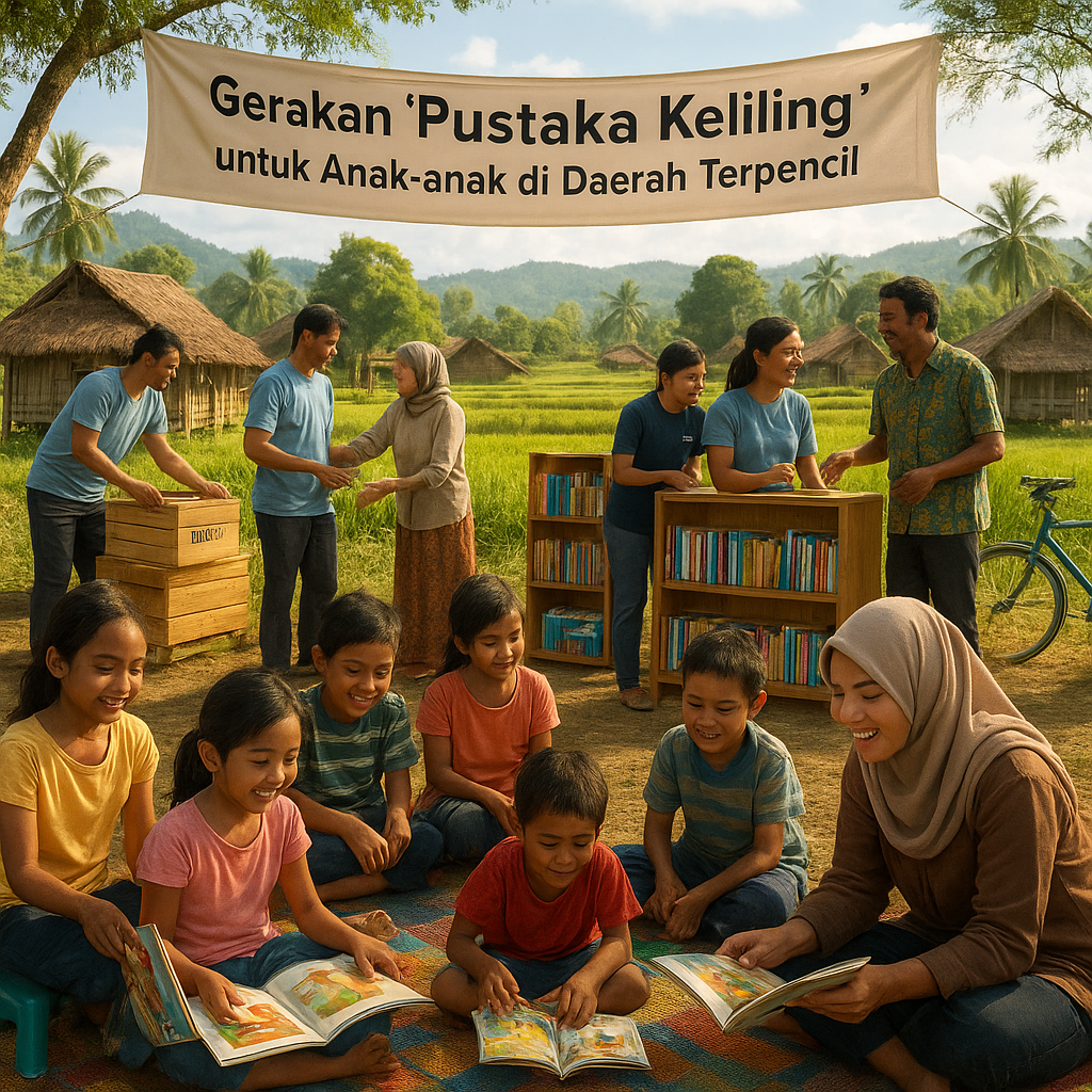 Gerakan 'Pustaka Keliling' untuk Anak-anak di Daerah Terpencil