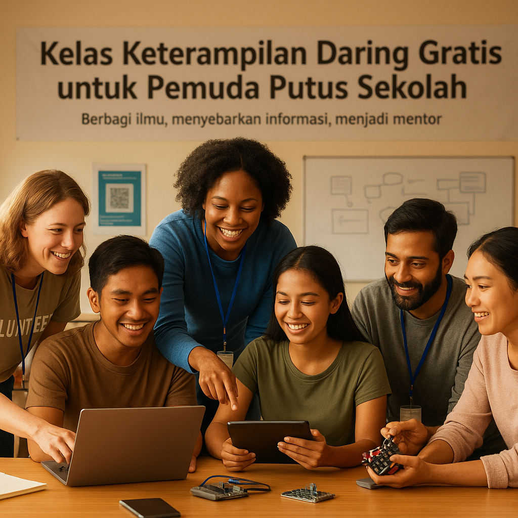 Kelas Keterampilan Daring Gratis untuk Pemuda Putus Sekolah