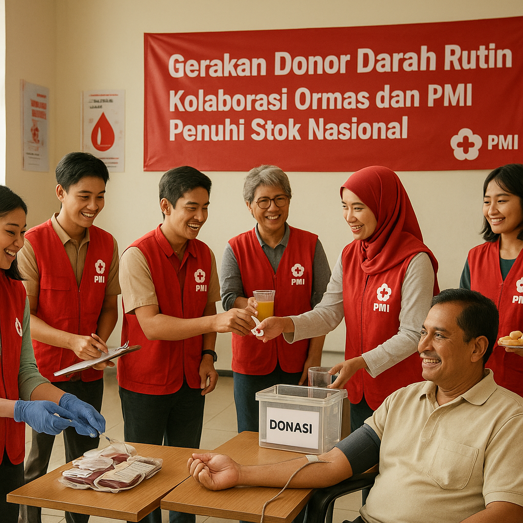 Gerakan Donor Darah Rutin: Kolaborasi Ormas dan PMI Penuhi Stok Nasional