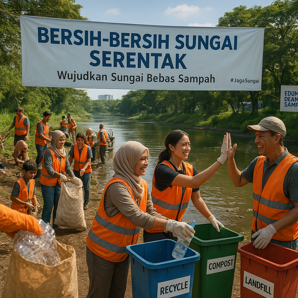 Bersih-Bersih Sungai Serentak: Wujudkan Sungai Bebas Sampah 2024