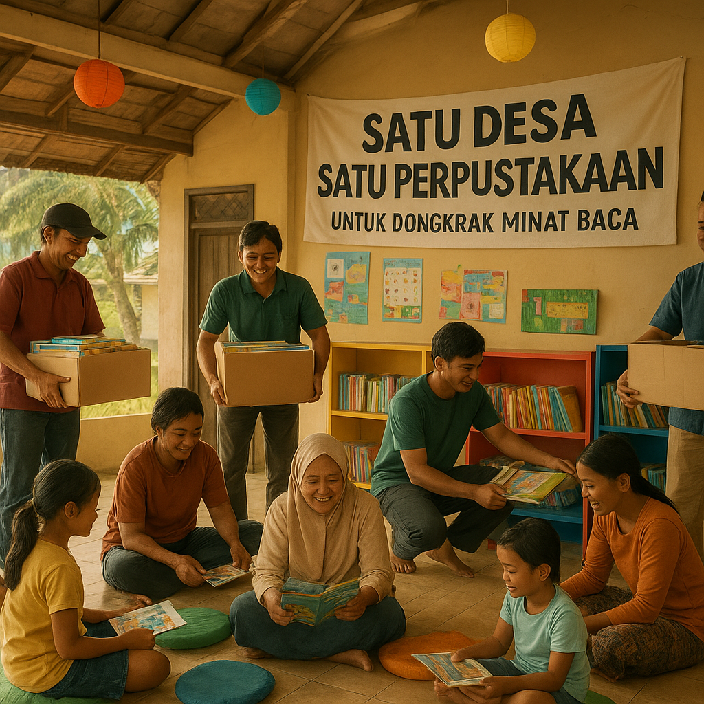 Gerakan 'Satu Desa Satu Perpustakaan' untuk Dongkrak Minat Baca