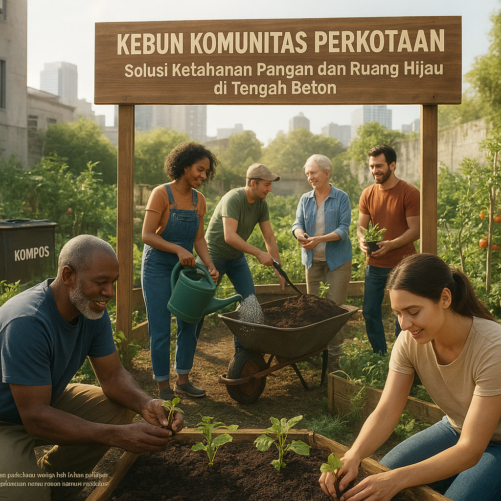 Kebun Komunitas Perkotaan: Solusi Ketahanan Pangan dan Ruang Hijau di Tengah Beton