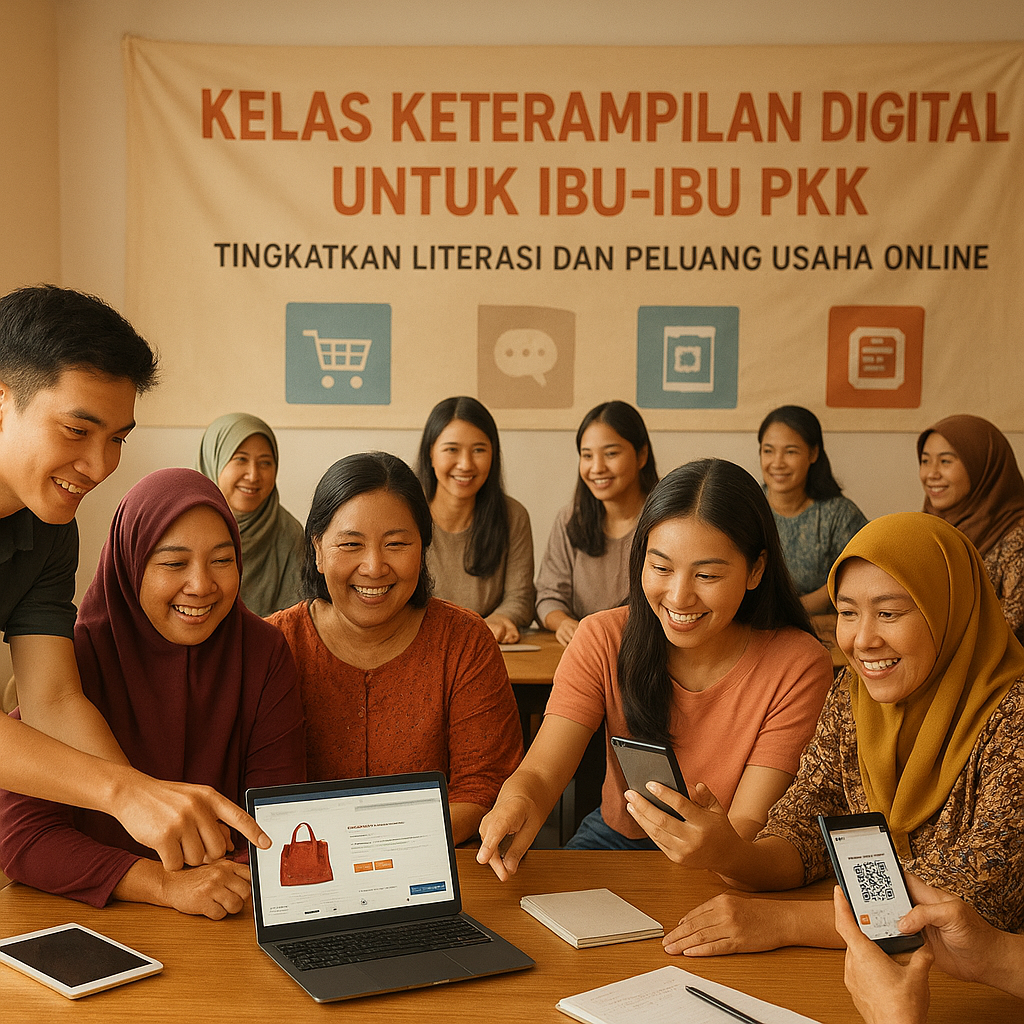Kelas Keterampilan Digital untuk Ibu-ibu PKK: Tingkatkan Literasi dan Peluang Usaha Online