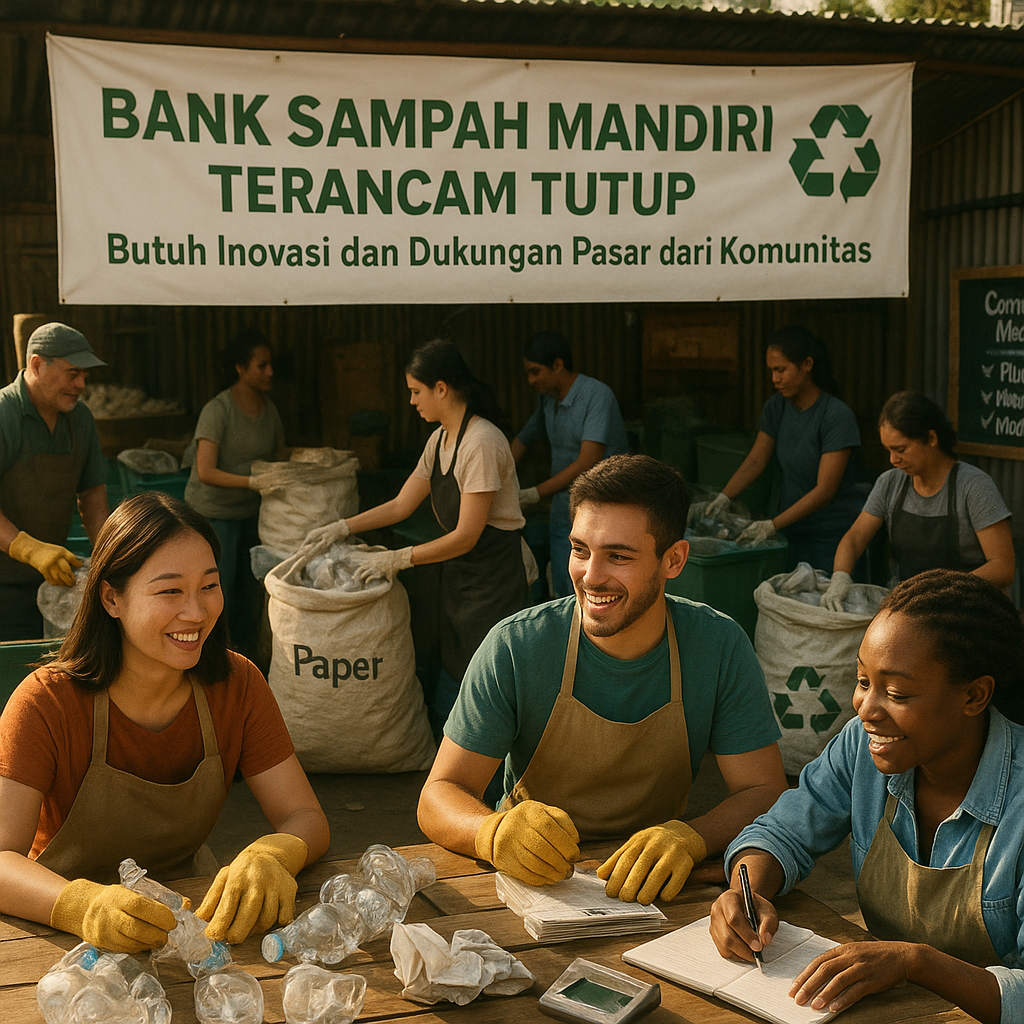 Bank Sampah Mandiri Terancam Tutup, Butuh Inovasi dan Dukungan Pasar dari Komunitas
