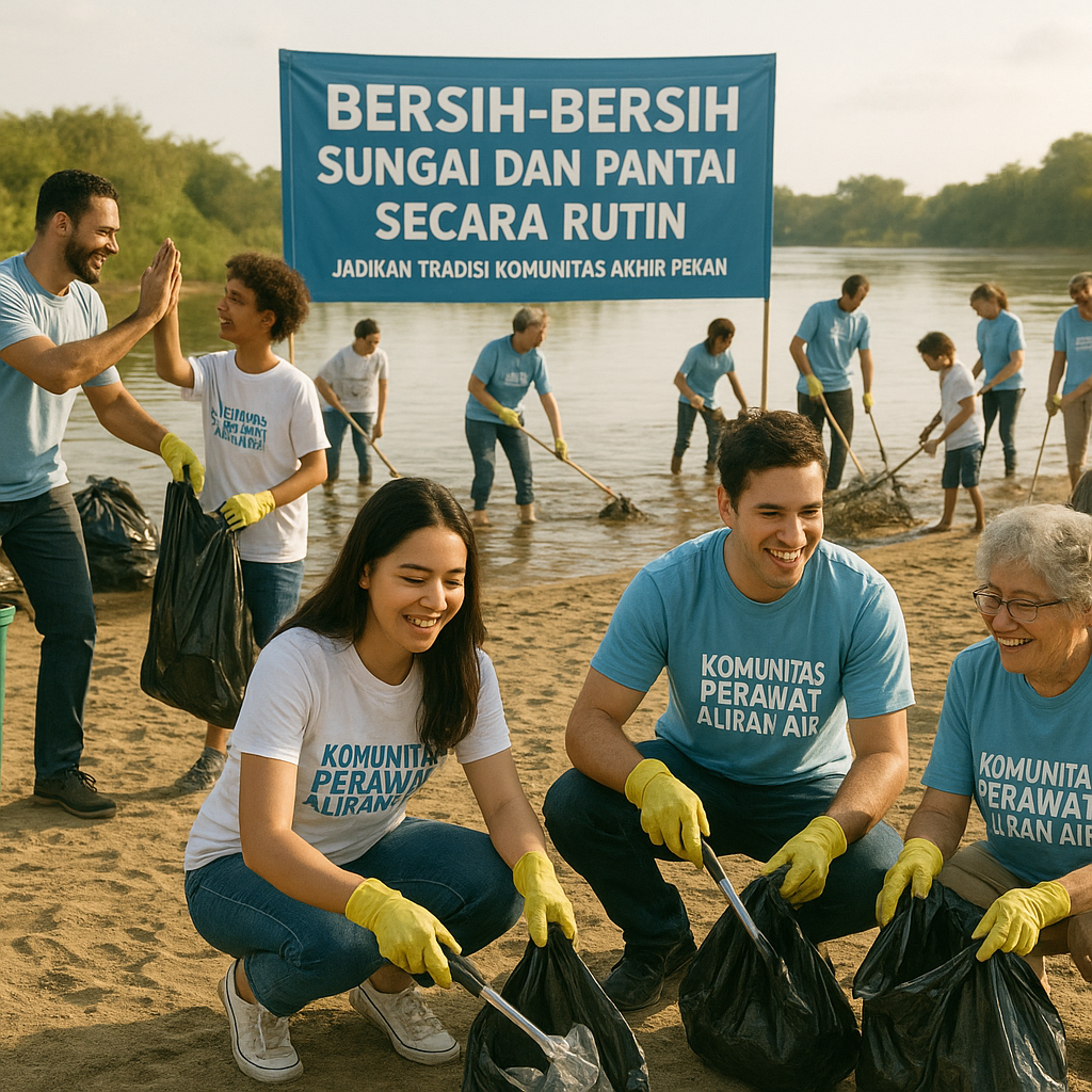 Bersih-Bersih Sungai dan Pantai Secara Rutin, Jadikan Tradisi Komunitas Akhir Pekan