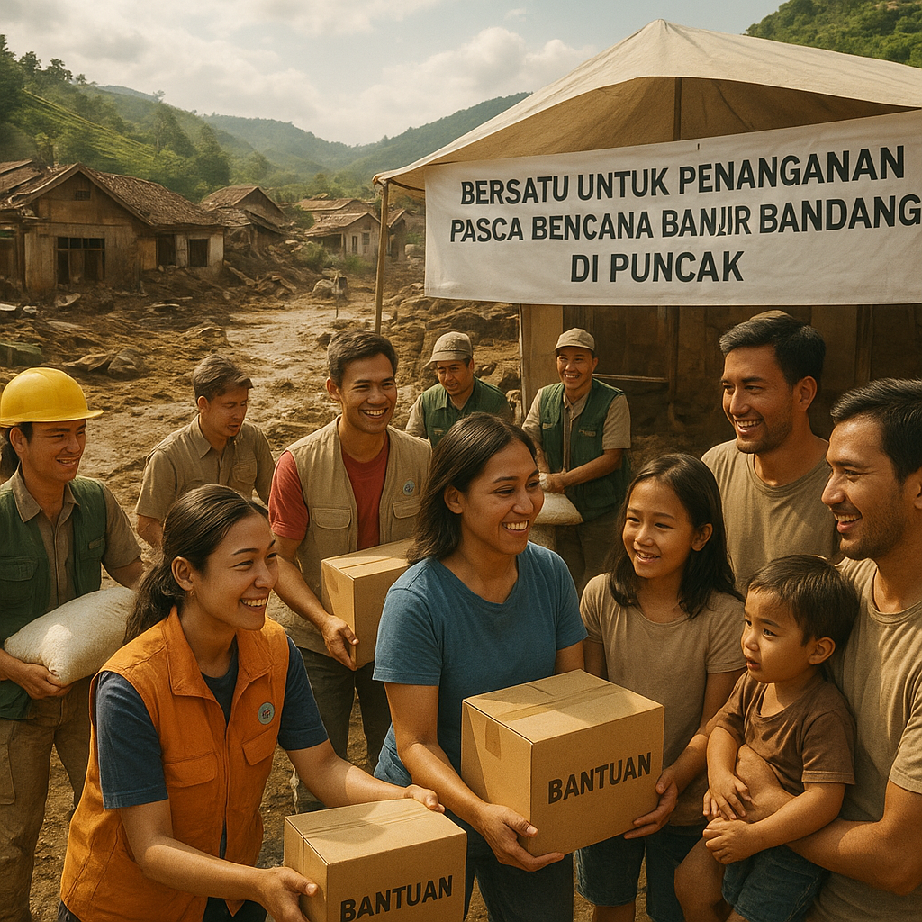 Bersatu untuk Penanganan Pasca Bencana Banjir Bandang di Puncak