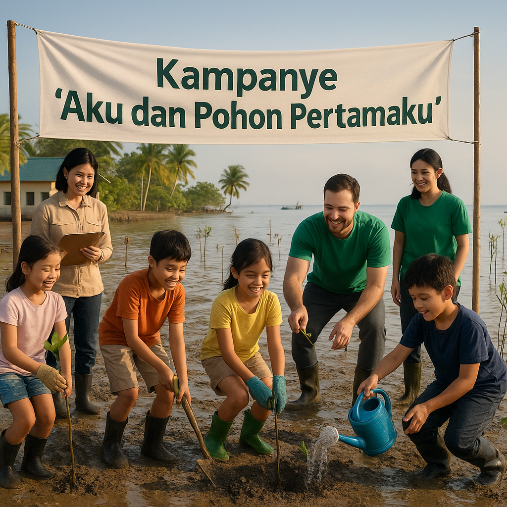 Kampanye 'Aku dan Pohon Pertamaku' untuk Anak-Anak di Daerah Pesisir