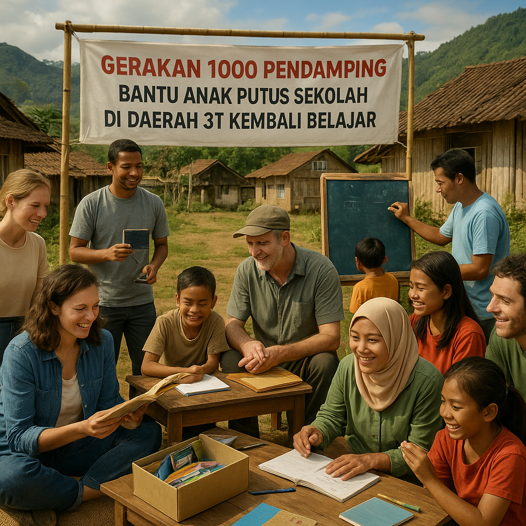 Gerakan 1000 Pendamping: Bantu Anak Putus Sekolah di Daerah 3T Kembali Belajar