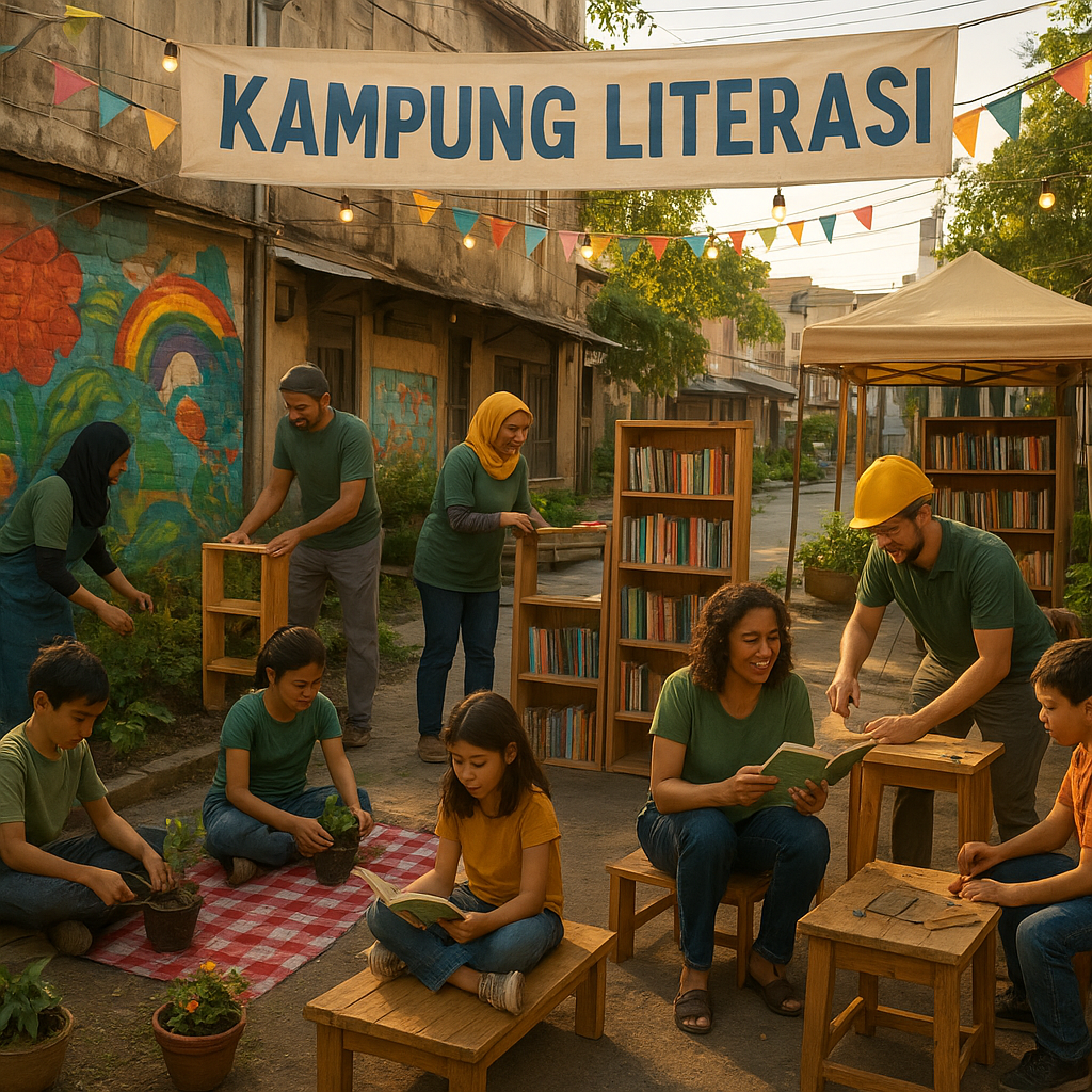 Kampung Literasi: Ubah Pojok Kota Jadi Taman Baca dan Pusat Keterampilan