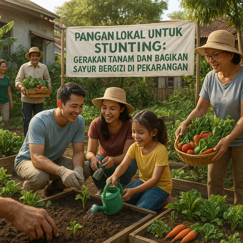 Pangan Lokal untuk Stunting: Gerakan Tanam dan Bagikan Sayur Bergizi di Pekarangan