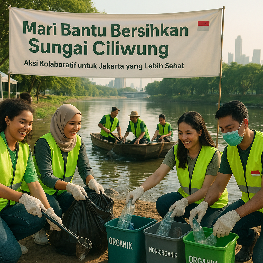 Mari Bantu Bersihkan Sungai Ciliwung, Aksi Kolaboratif untuk Jakarta yang Lebih Sehat