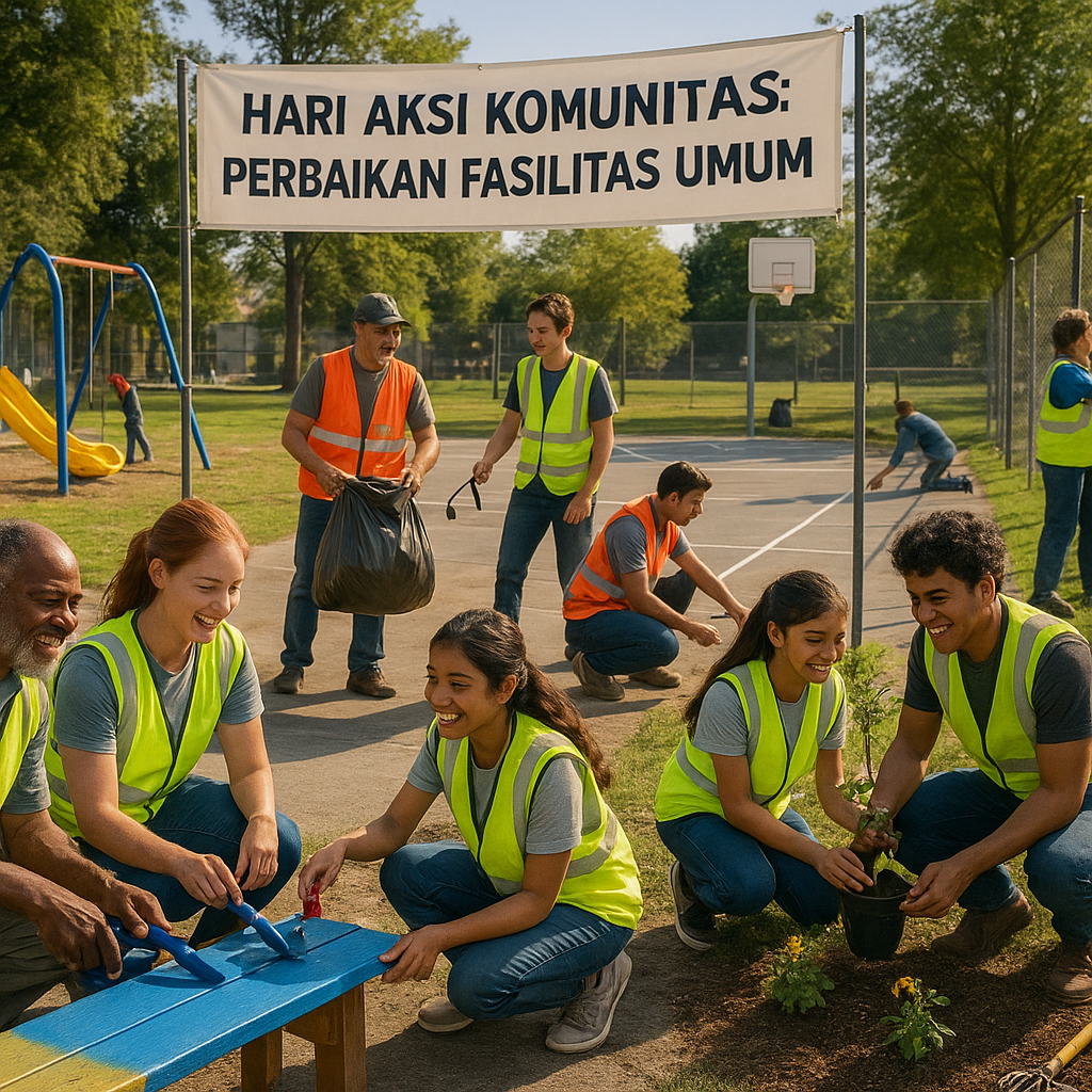 Perbaikan Fasilitas Umum Rusak: Gotong Royong Perbaiki Taman dan Lapangan Olahraga