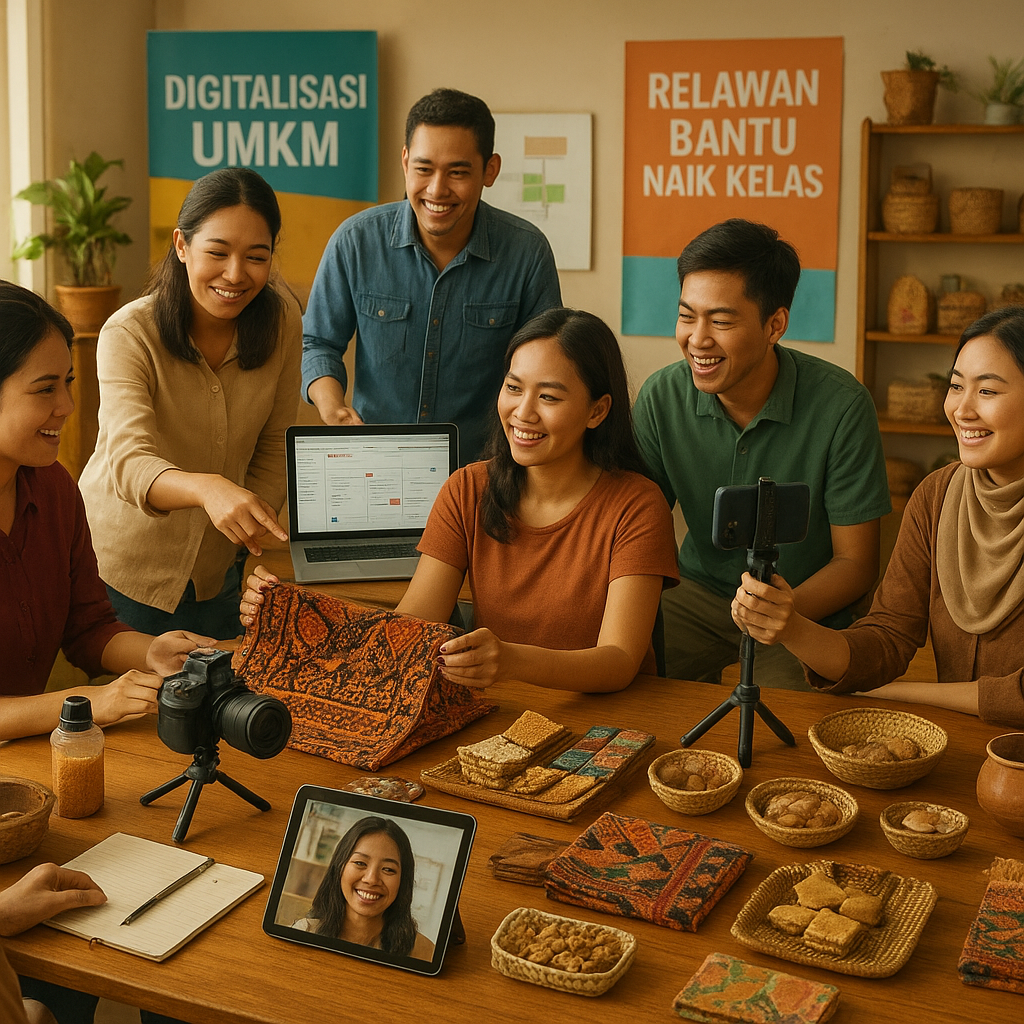 Digitalisasi UMKM: Relawan Bantu Naik Kelas secara Online