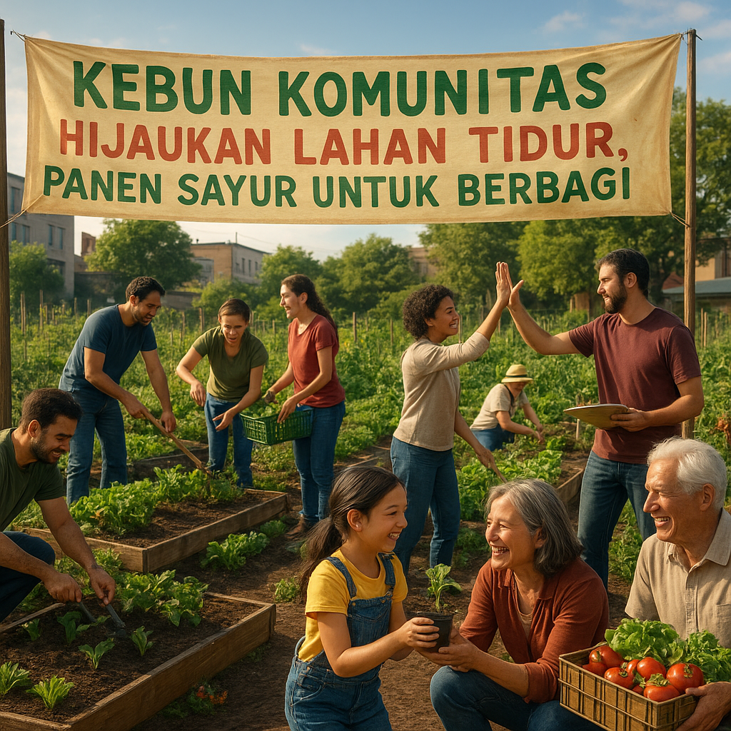 Kebun Komunitas: Hijaukan Lahan Tidur, Panen Sayur untuk Berbagi