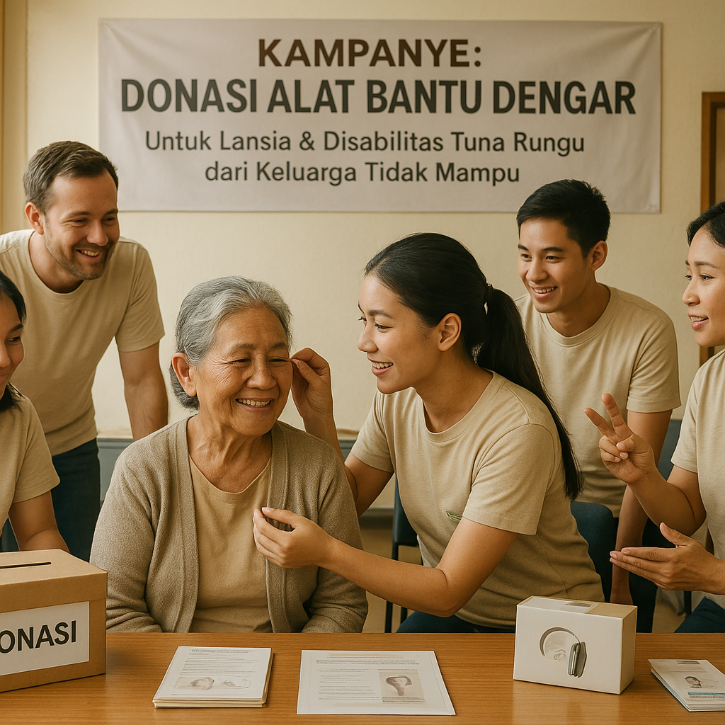 Kampanye 'Donasi Alat Bantu Dengar' untuk Lansia dan Disabilitas Tuna Rungu dari Keluarga Tidak Mampu