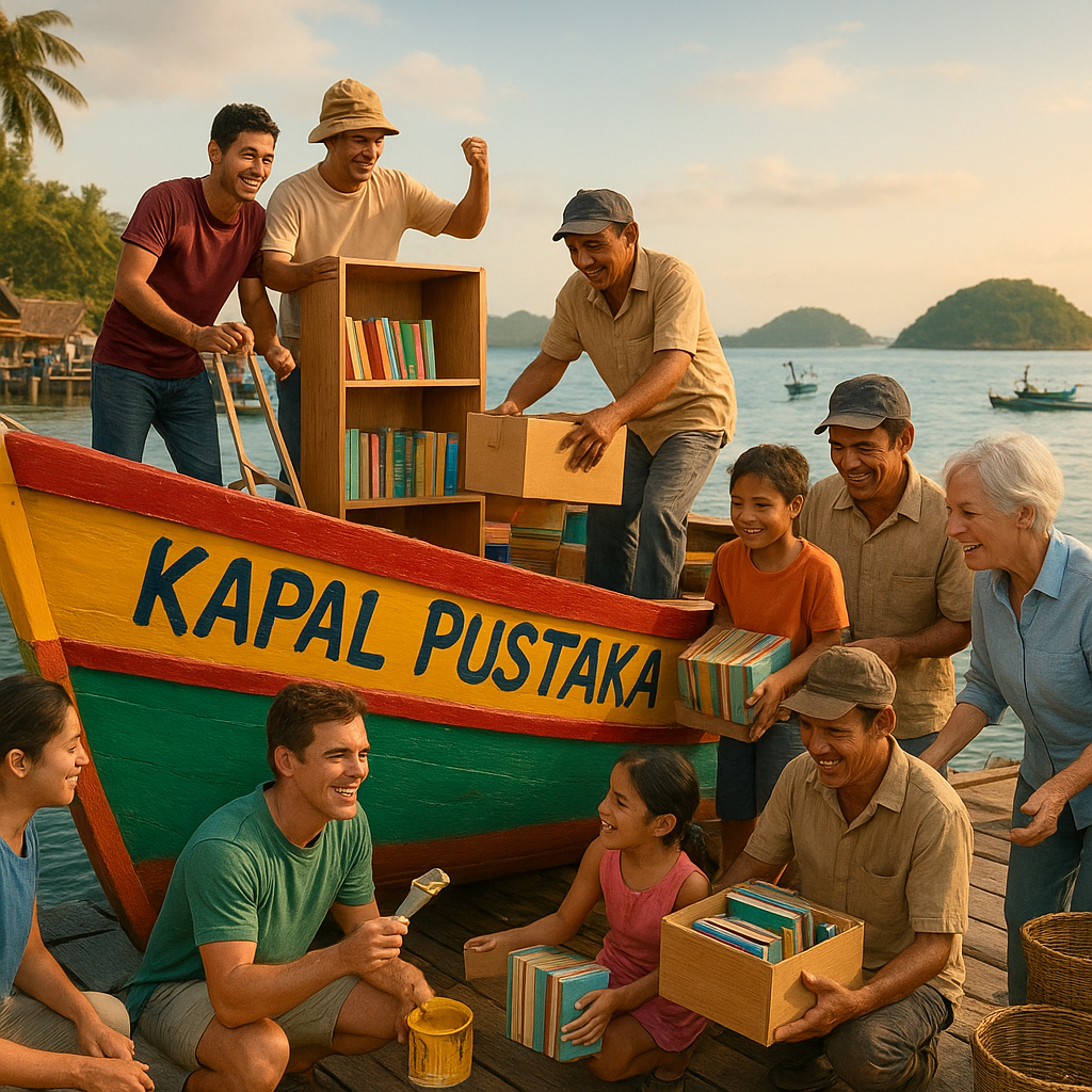 Mimpi Anak Pesisir Butuh Pustaka: Relawan Diajak Bangun Kapal Perahu Baca