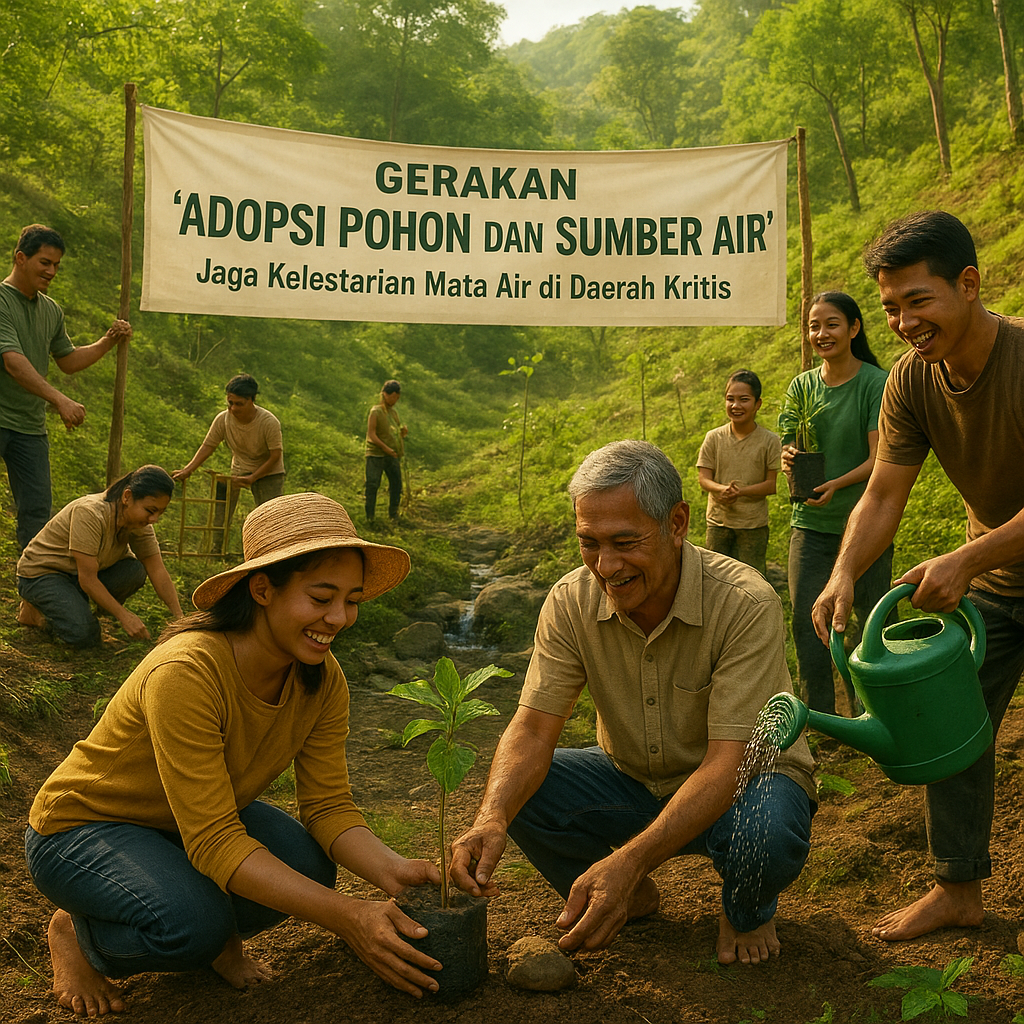 Gerakan 'Adopsi Pohon dan Sumber Air' untuk Jaga Kelestarian Mata Air di Daerah Kritis