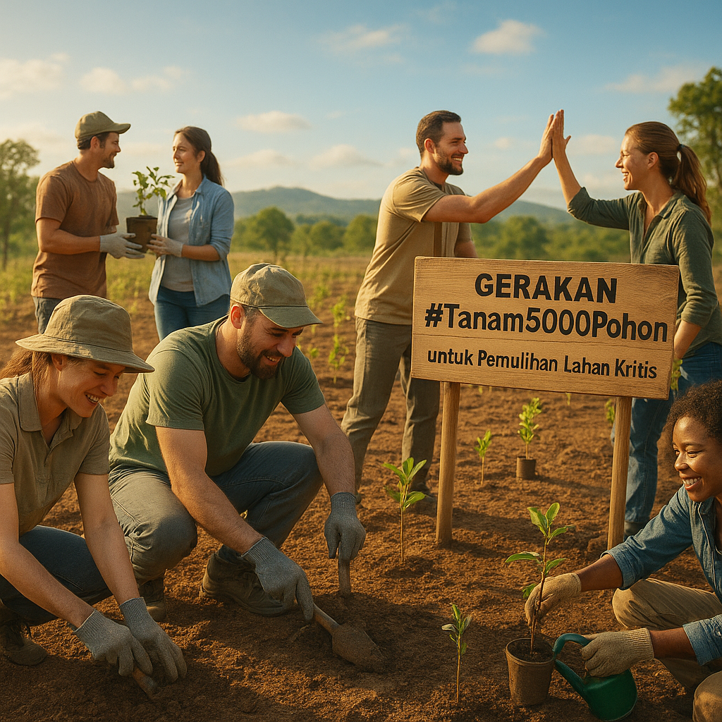 Gerakan #Tanam5000Pohon untuk Pemulihan Lahan Kritis