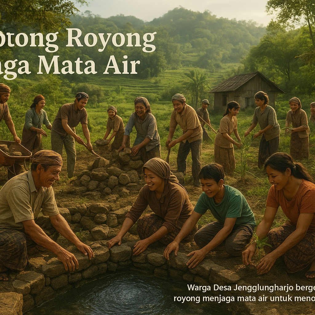Gotong Royong Jaga Mata Air, Upaya Warga Desa Jengglungharjo Tahan Krisis Air Bersih