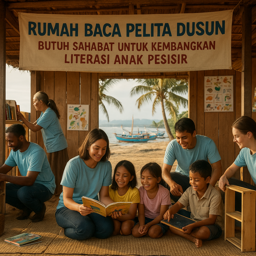 Rumah Baca 'Pelita Dusun' Butuh Sahabat untuk Kembangkan Literasi Anak Pesisir
