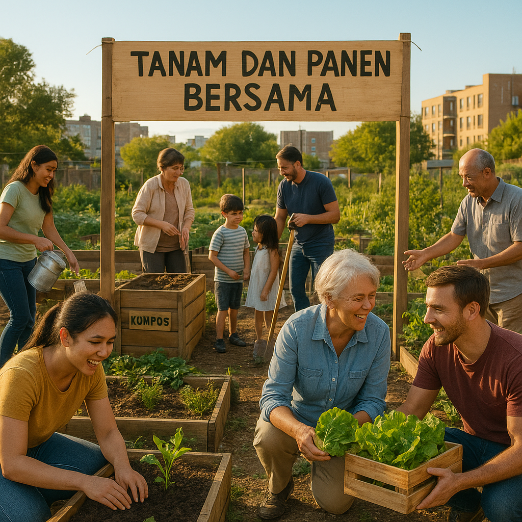 Gerakan 'Tanam dan Panen Bersama' untuk Ketahanan Pangan di Lahan Tidur Perkotaan