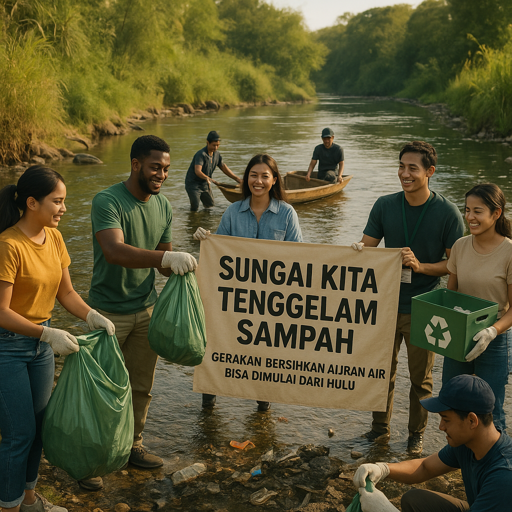 Sungai Kita Tenggelam Sampah, Gerakan Bersihkan Aliran Air Bisa Dimulai dari Hulu