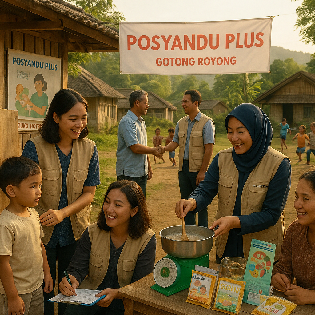 Gotong Royong Tangani Stunting: Inisiatif Posyandu Plus di Desa Terpencil