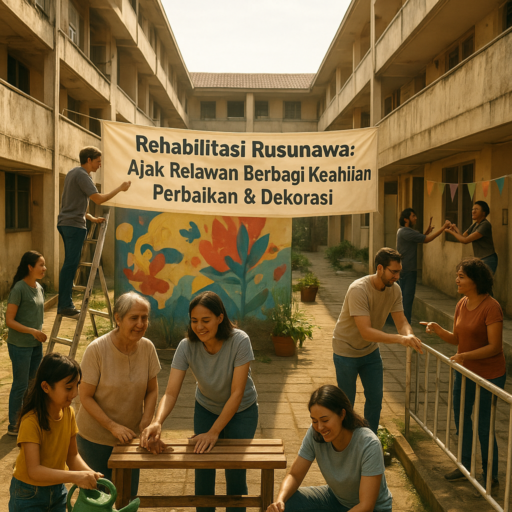 Rehabilitasi Rusunawa: Ajak Relawan Berbagi Keahlian Perbaikan & Dekorasi