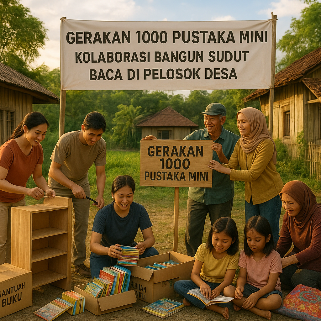 Gerakan 1000 Pustaka Mini: Kolaborasi Bangun Sudut Baca di Pelosok Desa