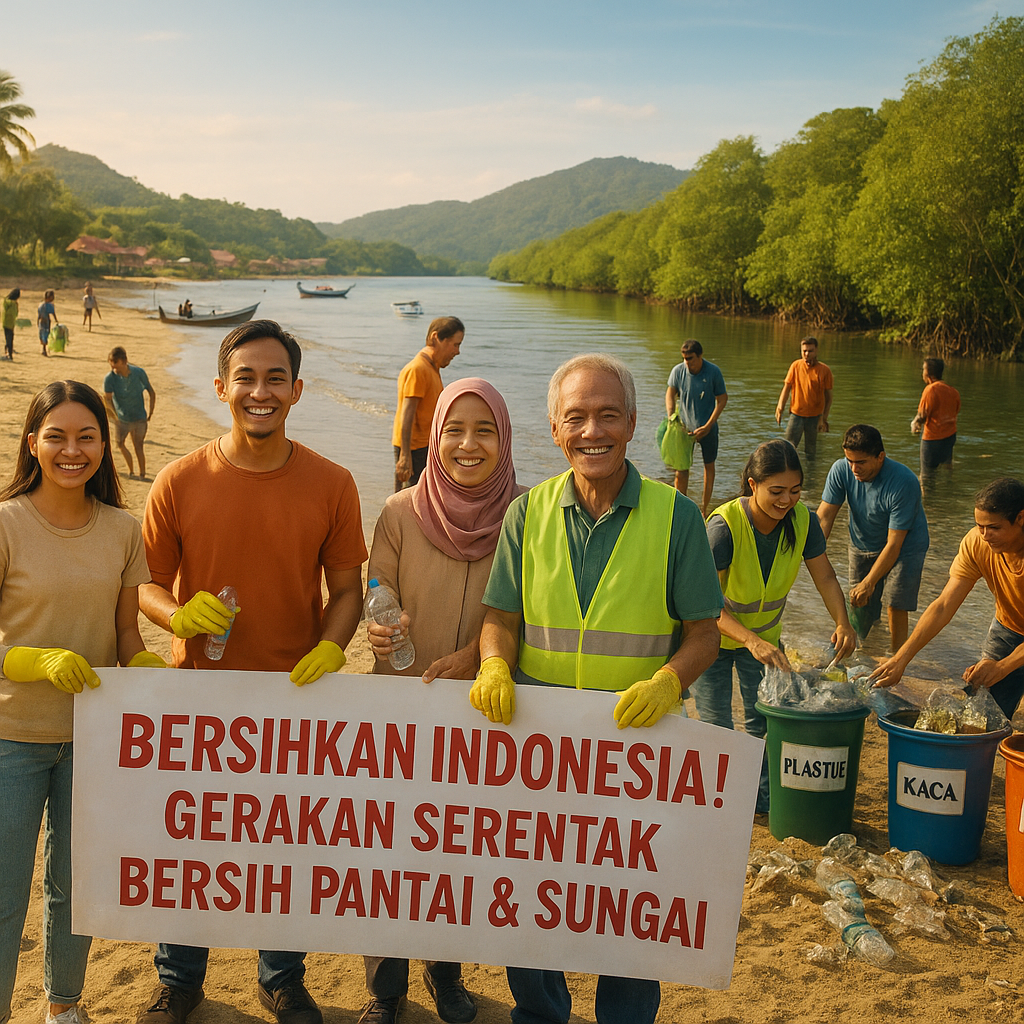 Bersihkan Indonesia! Gerakan Serentak Bersih Pantai & Sungai