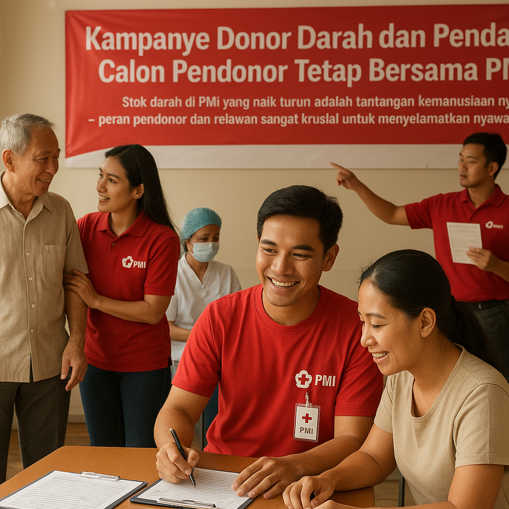 Kampanye Donor Darah dan Pendataan Calon Pendonor Tetap Bersama PMI