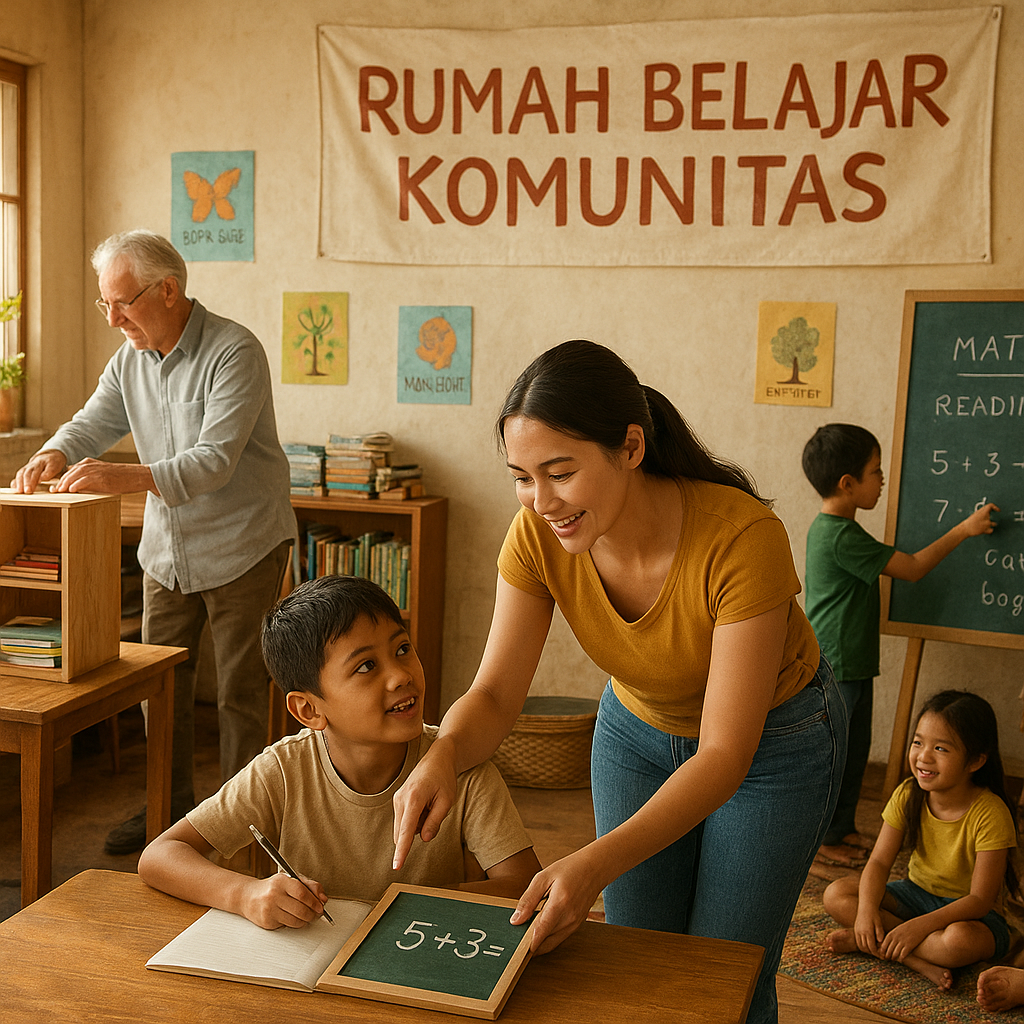 Rumah Belajar Komunitas: Jawaban untuk Anak yang Kesulitan Akses Bimbel