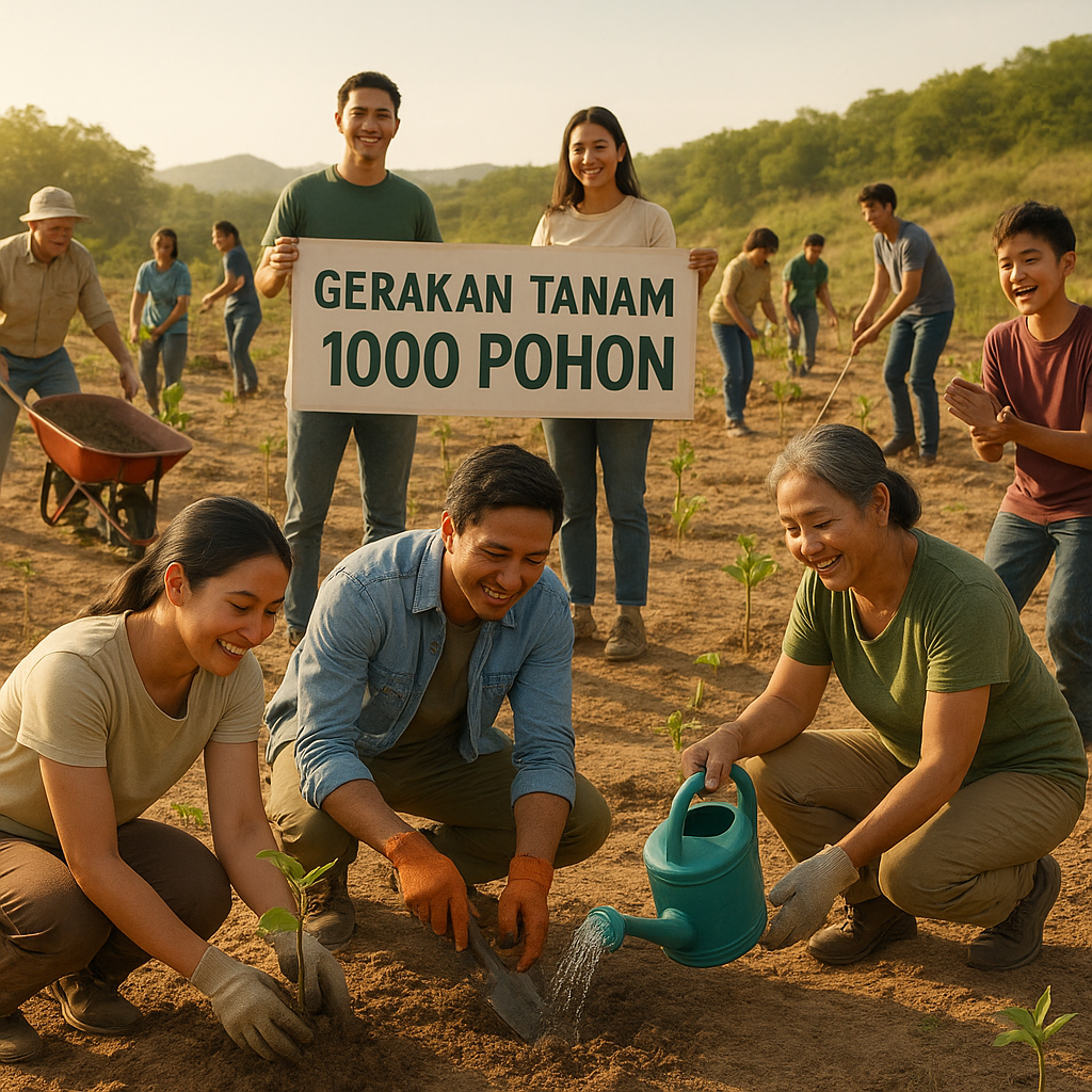 Gerakan 'Tanam 1000 Pohon' untuk Pemulihan Lahan Kritis