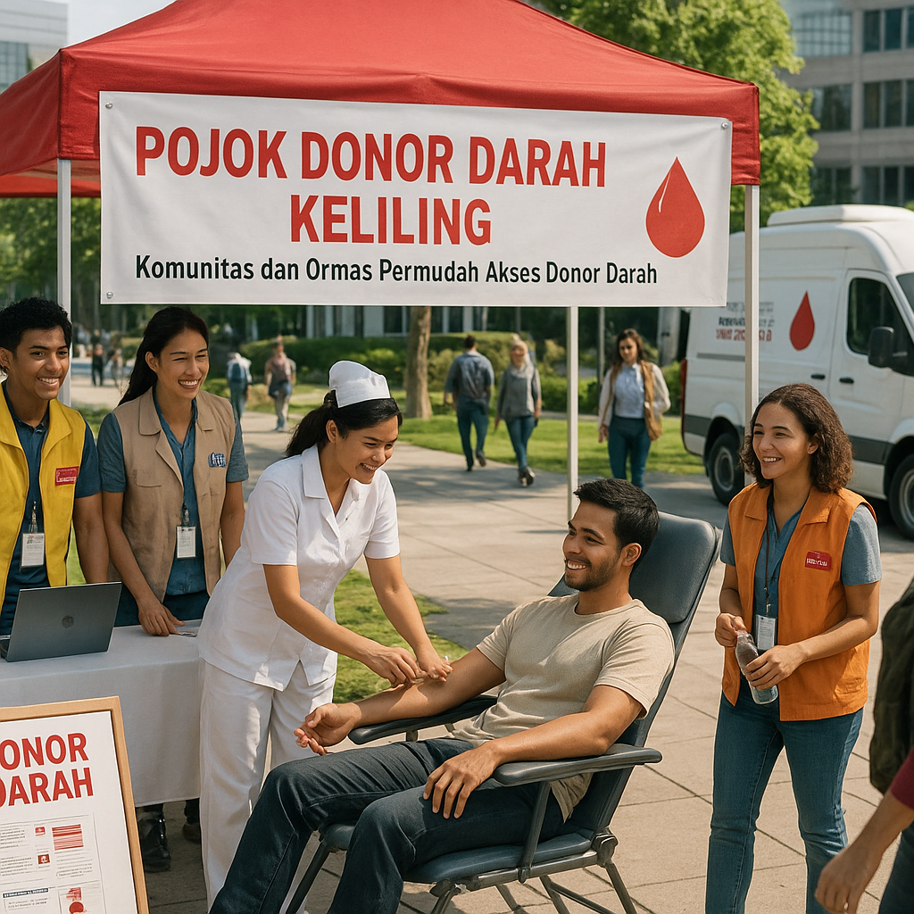 Pojok Donor Darah Keliling: Komunitas dan Ormas Permudah Akses Donor Darah hingga ke Pelosok Perkantoran dan Kampus