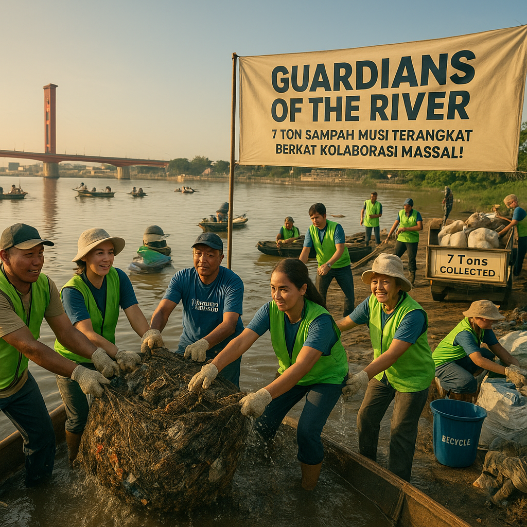 Guardians of The River: 7 Ton Sampah Musi Terangkat Berkat Kolaborasi Massal!